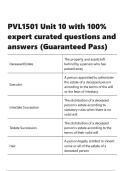 PVL1501 Unit 10 with 100- expert curated questions and answers &lpar;Guaranteed Pass&rpar;