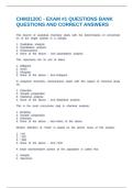 CHM3120C - EXAM &num;1 QUESTIONS BANK QUESTIONS AND CORRECT ANSWERS
