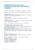 INTRODUCTION TO ANALYTICAL CHEMISTRY QUESTIONS AND CORRECT ANSWERS