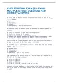 CHEM 3050 FINAL EXAM &lpar;ALL EXAM MULTIPLE CHOICE&rpar; QUESTIONS AND CORRECT ANSWERS