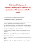 FDNY Actual Exam S12 &lpar;Supervisory&rpar; - Lieutenant-Candidate Practice Exam  Specifications &vert; Verified Questions & Answers