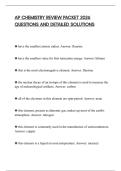 AP CHEMISTRY REVIEW PACKET 2026 QUESTIONS AND DETAILED SOLUTIONS