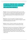 AP ENGLISH LITERATURE AND COMPOSITION COMPREHENSIVE EXAM 2026 QUESTIONS WITH SOLUTIONS GRADED A&plus;