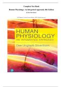 Complete Test Bank Human Physiology&colon; An Integrated Approach&comma; 8th Edition&period; By Dee Silverthorn&period; &lpar;All Chapters Covered&comma; Latest Edition&comma; 100&percnt; Verified Answers&rpar;