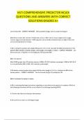 VATI COMPREHENSIVE PREDICTOR NCLEX QUESTIONS AND ANSWERS WITH CORRECT SOLUTIONS GRADED A&plus;