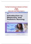 Test Bank for Introduction to Maternity and Pediatric Nursing 8th Edition by Gloria Leifer &vert; Instant Download &vert; 300&plus; Practice Questions