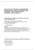 WGU C214 OBJECTIVE ASSESSMENT FINANCIAL MANAGEMENT RETAKE EXAM &vert; LATEST QUESTIONS AND ANSWERS &vert; &lpar;2025&sol;2026&rpar; UPDATE &vert; &lpar;VERIFIED&rpar; 100&percnt; CORRECT