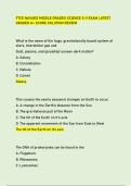 FTCE NAVAED MIDDLE GRADES SCIENCE 5-9 EXAM LATEST  GRADED A&plus; SCORE SOLUTION REVIEW