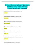 Drill and Ceremony Board Questions and Answers &vert; Latest Version &vert; 2025&sol;2026 &vert; Correct & Verified