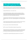 501 FINAL EXAM Question and answers 100&percnt; correct 2025&sol;2026