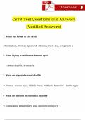 CSTR STUDY SET  Latest Update&excl;&excl; Graded A&plus;&period;