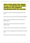 APHY 101 FINAL EXAM LATEST VERSION 2026 ALL 100 QUESTIONS AND CORRECT ANSWERS IVY TECH COMMUNITY COLLEGE EXAM SCRIPT FULL SOLUTION
