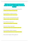 TMS Quiz Questions and Answers &vert; Latest Version &vert; 2025&sol;2026 &vert; Correct &  Verified