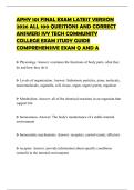 APHY 101 FINAL EXAM LATEST VERSION 2026 ALL 100 QUESTIONS AND CORRECT ANSWERS IVY TECH COMMUNITY COLLEGE EXAM STUDY GUIDE COMPREHENSIVE EXAM Q AND A