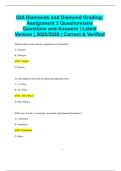 GIA Diamonds and Diamond Grading&colon;  Assignment 3 Questionnaire Questions and Answers &vert; Latest Version &vert; 2025&sol;2026 &vert; Correct & Verified
