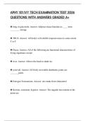 APHY 101 IVY TECH EXAMINATION TEST 2026 QUESTIONS WITH ANSWERS GRADED A&plus;