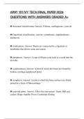 APHY 101 IVY TECH FINAL PAPER 2026 QUESTIONS WITH ANSWERS GRADED A&plus;