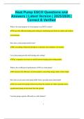 Heat Pump ESCO Questions and Answers &vert; Latest Version &vert; 2025&sol;2026 &vert;  Correct & Verified
