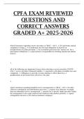 CPFA EXAM reviewed questions and correct answers GRADED A&plus; 2025-2026