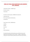 OPMA 407 FINAL EXAM QUESTIONS AND ANSWERS 100&percnt; VERIFIED 
