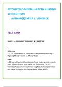 Psychiatric Nursing&colon; 10th Edition Video Guide &lpar;Test Bank with Clinical Application Rationales&rpar;