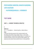 Targeted Review for Psychiatric&ndash;Mental Health Nursing&colon; Videbeck's 10th Ed&period; Q&A Resource