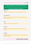 TSIA2&colon; Reading &sol; Writing Flashcards  Questions and Correct Answers&sol; Latest  Update &sol; Already Graded