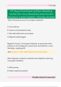 PT-642a Final Exam written &lpar;Reading  review &lpar;U1-U12&rpar; Questions and Correct  Answers&sol; Latest Update &sol; Already Graded