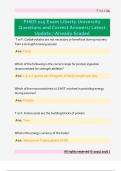 PHED 225 Exam Liberty University  Questions and Correct Answers&sol; Latest  Update &sol; Already Graded 