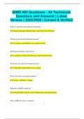 BIWS 400 Questions - All Technicals Questions and Answers &vert; Latest Version &vert; 2025&sol;2026 &vert; Correct & Verified