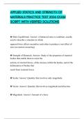 APPLIED STATICS AND STRENGTH OF MATERIALS PRACTICE TEST 2026 EXAM SCRIPT WITH VERIFIED SOLUTIONS