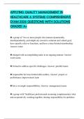 APPLYING QUALITY MANAGEMENT IN HEALTHCARE A SYSTEMS COMPREHENSIVE EXAM 2026 QUESTIONS WITH SOLUTIONS GRADED A&plus;