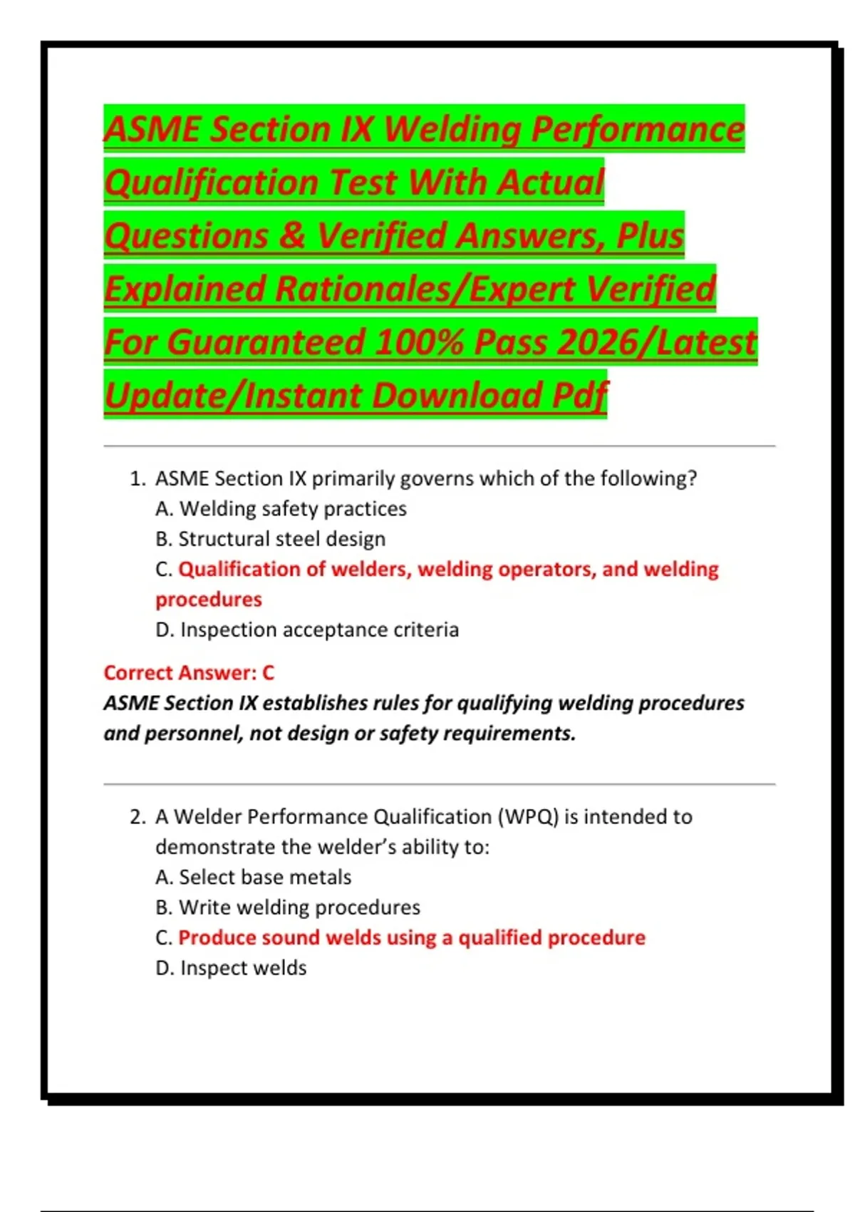 ASME Section IX Welding Performance Qualification Test With Actual ...