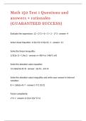 Math 150 Test 1 Questions and answers &plus; rationales &lpar;GUARANTEED SUCCESS&rpar;&period;