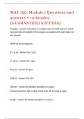 MAT 150 Module 1 Questions and answers &plus; rationales &lpar;GUARANTEED SUCCESS&rpar;
