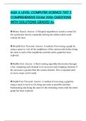 AQA A LEVEL COMPUTER SCIENCE 7517 2 COMPREHENSIVE EXAM 2026 QUESTIONS WITH SOLUTIONS GRADED A&plus;