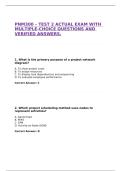 PNM300 &ndash; TEST 2 ACTUAL EXAM WITH MULTIPLE-CHOICE QUESTIONS AND VERIFIED ANSWERS&period;