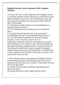 Multiple Sclerosis Practice Questions With Complete Solutions