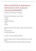 BIO 205 Module -1 Questions and answers with accurate rationales&lpar;PASSED&rpar;&period;