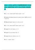 AQA A LEVEL MATHS COMPREHENSIVE EXAM 2026 QUESTIONS WITH SOLUTIONS GRADED A&plus;