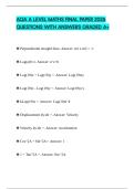 AQA A LEVEL MATHS FINAL PAPER 2026 QUESTIONS WITH ANSWERS GRADED A&plus;