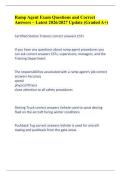 Ramp Agent Exam Questions and Correct Answers &ndash; Latest 2026&sol;2027 Update &lpar;Graded A&plus;&rpar;