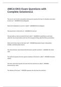 AMCA EKG Exam Questions with Complete Solutions