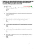 Test Bank for Essentials of Accounting for Governmental and Not-for-Profit Organizations 15th Edition By Paul Copley - Complete All Chapters &lpar;Latest Edition&rpar;