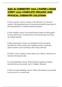 AQA AS CHEMISTRY 7404 2 PAPER 2 EXAM SCRIPT 2026 COMPLETE ORGANIC AND PHYSICAL CHEMISTRY SOLUTIONS