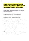 AQA AS CHEMISTRY 7404 2 PAPER 2 EXAMINATION TEST 2026 ORGANIC AND PHYSICAL CHEMISTRY MARK SCHEME