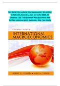 Test Bank International Macroeconomics 4th edition by Robert C&period; Feenstra&comma; Alan M&period; Taylor 2026 ALL 1-10 CHAPTERS COVERED WITH QUESTIONS AND VERIFIED SOLUTIONS WITH RATIONALES AND CASE STUDY&period;