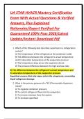 UA STAR HVACR Mastery Certification Exam With Actual Questions & Verified Answers&comma; Plus Explained Rationales&sol;Expert Verified For Guaranteed 100&percnt; Pass 2026&sol;Latest Update&sol;Instant Download Pdf