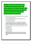 Backflow Prevention Assembly Tester Certification Exam &lpar;ASSE 5110&rpar; With Actual Questions & Verified Answers&comma; Plus Explained Rationales&sol;Expert Verified For Guaranteed 100&percnt; Pass 2026&sol;Latest Update&sol;Instant Download Pdf