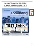 Survey of Accounting &ndash; 10th Edition by Carl S&period; Warren & Farmer &vert; Complete Coverage of Chapters 1&ndash;14